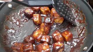 Barbecue BBQ Tofu Recipe [upl. by Hanus]