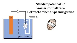 Elektrochemische Spannungsreihe  Standardpotential  Wasserstoffhalbzelle [upl. by Onifled]