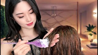 ASMR Sleep Inducing Hair Styling  Wet Beach Hair [upl. by Oicanata]