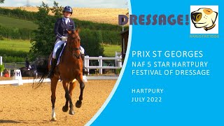 Sally Morgan  Dreamboy Utopia Prix St Georges PREMIER LEAGUE DRESSAGE TEST HARTPURY 2022 [upl. by Enihsnus]