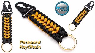 Learn How to Make a Paracord Keychain Key Fob Sanctified Knot  Sling clip  Snap Hook Carabiner [upl. by Janine889]