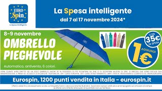 Ombrello pieghevole sul Volantino Eurospin dal 8 al 9 novembre 2024 [upl. by Notyard]