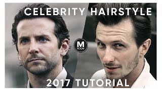 Long Hairstyle Tutorial for Men 2017  Modern Pompadour  Bradley Cooper [upl. by Attem]