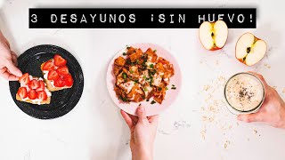 3 DESAYUNOS ¡SIN HUEVO MUY FÁCILES  Recién Cocinados [upl. by Oxley]