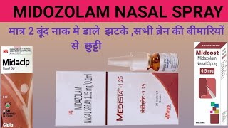 midazolam nasal spray  nasal spray  midazolam nasal spray how to use  midazolam nasal spray video [upl. by Alamat]