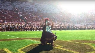 USC Trojan Marching Band Drum Major Pregame Stab amp Entrance [upl. by Pierson]