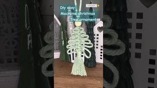 DIY macrame christmas tree tutorial  macrame christmas ornament  easy christmas ornament pattern [upl. by Anegal]