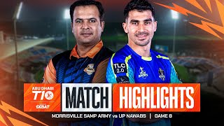 2024 Abu Dhabi T10 I Match 8 Highlights Morrisville Samp Army vs UP Nawabs  Season 8 [upl. by Larner]