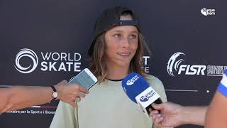 Entrevista a Egoitz Bijueska tras disputar los cuartos de final del Mundial de Skate Park [upl. by Chesna]