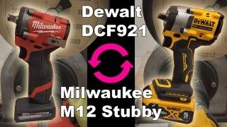 Dewalt DCF921 vs Milwaukee Gen2 Stubby  Reverse vs Forward [upl. by Pisano]