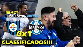 REACT A HUACHIPATO 0 x 1 GRÊMIO CLASSIFICADO NA LIBERTADORES [upl. by Charita670]