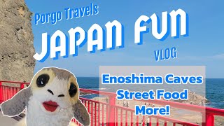 Japan Fun Street Food on Enoshima Iwaya Caves vlog  Part 7 [upl. by Herr]