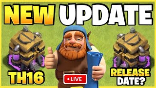 NEW UPDATE  TOWN HALL 16 RELEASE DATE CONFIRMED amp DECEMBER UPDATE CLASH OF CLANS  COC LIVE [upl. by Lowson]