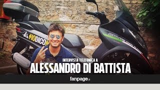 Di Battista gira lItalia in motorino per dire quotnoquot al referendum quotIl viaggio è tutto a spese miequot [upl. by Naharba]