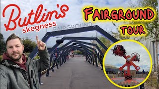 Butlins Skegness FULL FAIRGROUND TOUR  Every ride  Height Restrictions  Quite Dissapointing😔 [upl. by Hilarius]