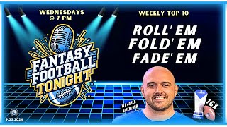 FANTASY FOOTBALL TONIGHT NFL WEEK 4 [upl. by Led183]