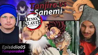 REACT Demon Slayer ep 05Season 4 Treinamento com Obanai  Sanemi tentando cegar Genya [upl. by Sihon]