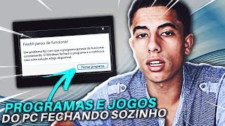 Jogos e programas do PC fechando sozinho APRENDA RESOLVER [upl. by Giselle960]