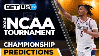 College Basketball Picks Championship Game April 8th Basketball Predictions amp Best Betting Odds [upl. by Wiltz291]