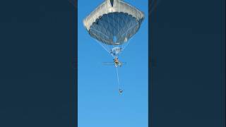 Paratroopers Landing Technique with Pack Attached to Parachutes [upl. by Carling381]