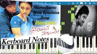 Niluvadhamu Ninu Epudaina Song Keyboard Notes piano cover  Devi Sri Prasad  Siddharth [upl. by Asseralc]