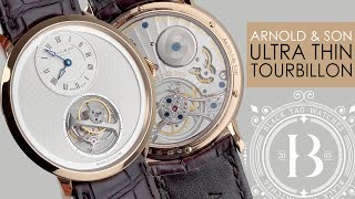 Arnold amp Son UTTE Ultrathin Tourbillon Escapement Guilloche 1UTARS08AC120A [upl. by Trevar]