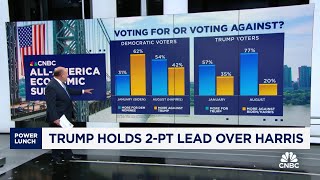 AllAmerica Economic Survey Trump holds 2point lead over Harris [upl. by Eneluqcaj]