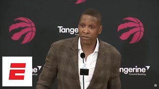 FULL Raptors GM apologizes to DeMar DeRozan talks Kawhi Leonard trade in press conference  ESPN [upl. by Rednaeel]