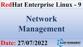 Network Management in Linux  RedHat Enterprise Linux 9  RHCSA RHCE  RHEL9  CentOS  Oracle [upl. by Nil]