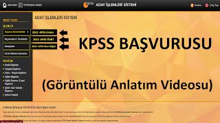 KPSS BAÅVURU NASIL YAPILIR GÃ–RÃœNTÃœLÃœ ANLATIM  2022 KPSS LÄ°SANS BAÅVURULARI BAÅLADI [upl. by Elman]