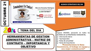 HERRAMIENTAS DE GESTION ADMINISTRATIVA – MATRIZ DE CONTRATO – IMPORTANCIA Y OBJETIVO [upl. by Meli367]