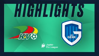 KV Oostende  KRC Genk hoogtepunten [upl. by Yannodrahc126]