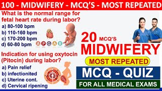 Top 20 midwifery nursing mcqs  midwifery questions and answers  midwifery interview midwifery [upl. by Lurlene530]