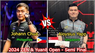 Johann Chua VS Aloysius Yapp  2024 ZEN amp Yuan8 Open  Semi Final [upl. by Heddie]