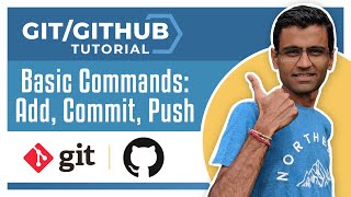 Git Tutorial 4 Basic Commands add commit push [upl. by Itnavart]