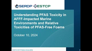 Understanding PFAS Toxicity in AFFFImpacted Marine Environments [upl. by Ainolopa964]