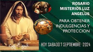 ROSARIO MISTERIOS DE LUZ Y ANGELUS HOY SABADO 7 SEPTIEMBRE 2024  6 00A M [upl. by Latrell308]