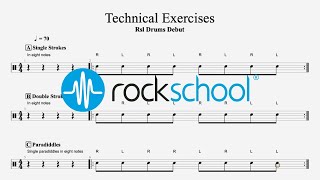 Rockschool 2024 Drums Debut Grade Technical Exercises [upl. by Torosian798]