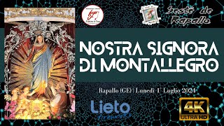 4K Rapallo GE  Nostra Signora di Montallegro 2024 Diurno Lieto Fireworks [upl. by Nilde616]