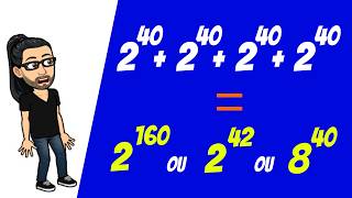 Como Fazer ADIÇÃO de POTÊNCIAS de MESMA BASE [upl. by Fletch818]