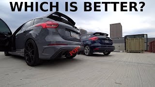 Focus RS Exhaust VS Focus ST Exhaust [upl. by Haliled]