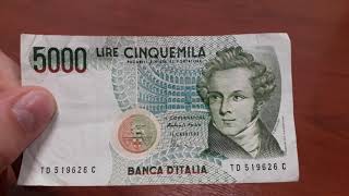 5000 Lire Vincenzo Bellini 1985  2000 [upl. by Anitsej613]