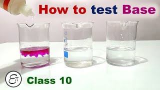 How to Test a Base using Phenolphthalein Solution  in Hindi for Class 10 [upl. by Erimahs]