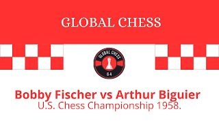 BOBBY FISCHER vs ARTHUR BISGUIER US Chess Championship 1958 [upl. by Tennek]