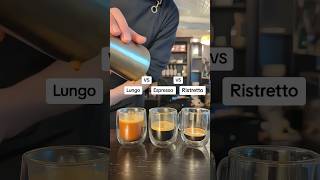 LUNGO VS ESPRESSO VS RISTRETTO violin latte coffeerecipes coffeedrinks coffeehouse [upl. by Westlund]