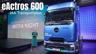 eActros 600 Mercedes Benz Trucks Press Conference at IAA Transportation 2024 [upl. by Ocire]