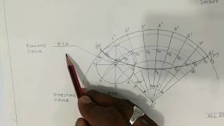 Hypocycloid Curve shown in Sheet On Engineering Graphics Subject Explained in English [upl. by Fallon]