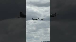 B17 flying with a “little friend” P47 [upl. by Roselani]