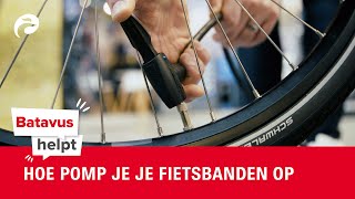 Batavus Helpt  Hoe pomp je je fietsbanden op [upl. by Leina]