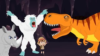 Were Going on a Trex Dinosaur Hunt Yeti Hunt Hunt Rhino Hunt Lion Hunt Bear  More Kids Songs [upl. by Magnusson]